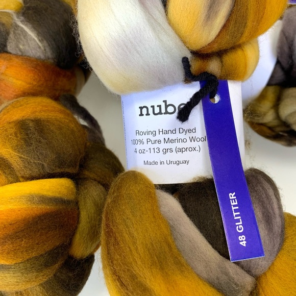 Lot of 8 Malabrigo Nube Roving Glitter Pure Merino - Picture 3 of 3